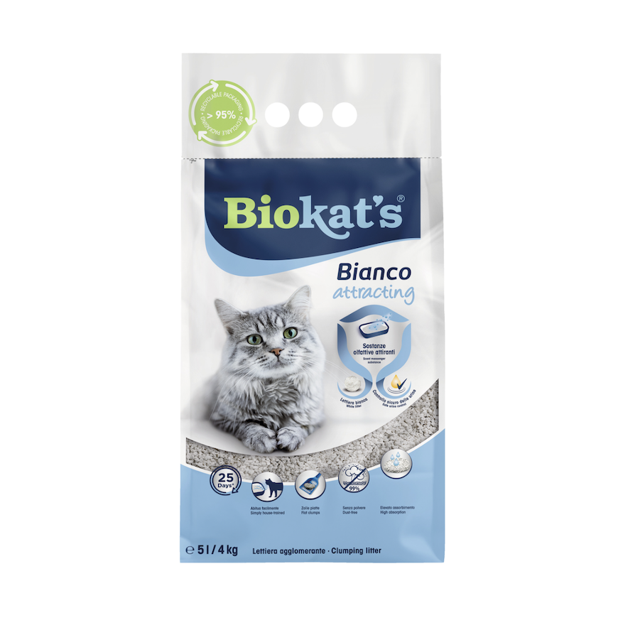 Smiltis kaķu tualetēm - Biokats ATTRACTING 5L