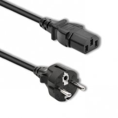 Qoltec 50369 maitinimo kabelis Juoda 2,5 m IEC C13 F tipo maitinimo kištukas