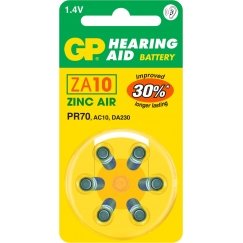 GP Batteries Hearing Aid ZA10 Vienreizējas lietošanas baterija PR70 Cinka-gaisa