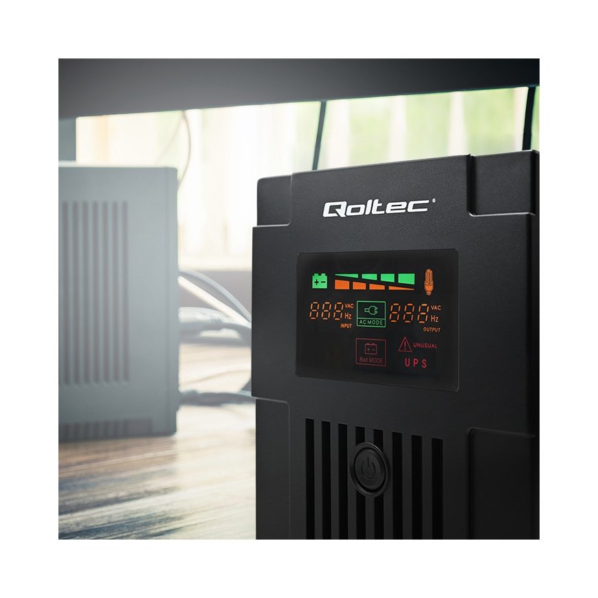 Qoltec 53906 maitinimo kabelis Juoda 0,15 m IEC 320 Schuko – 3