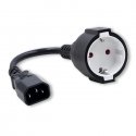 Qoltec 53906 power cable Black 0.15 m IEC 320 Schuko Qoltec 53906 power cable Black 0.15 m IEC 320 Schuko