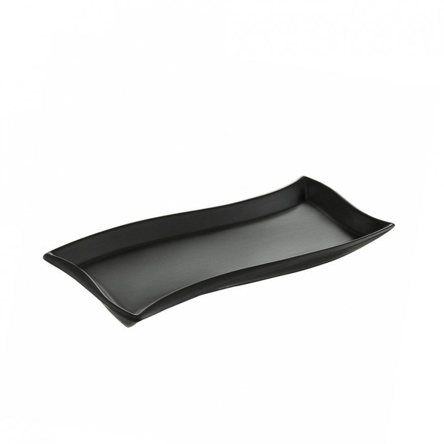 Salsa Wave lėkštė 30 x 10 cm juoda AMBITION