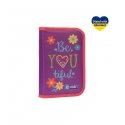 Formed pencil case with one compartment, two flaps SMART HP-04 "BeYoutiful!", violet color. Formed pencil case with one compartment, two flaps SMART HP-04 "BeYoutiful!", violet color.