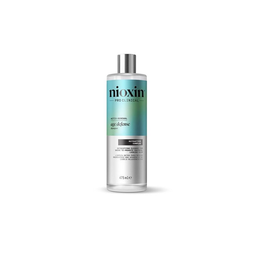Nioxin AGE DEFENSE vananemisvastane šampoon puhastab peanahka niatsiinamiidiga 475 ml – 2