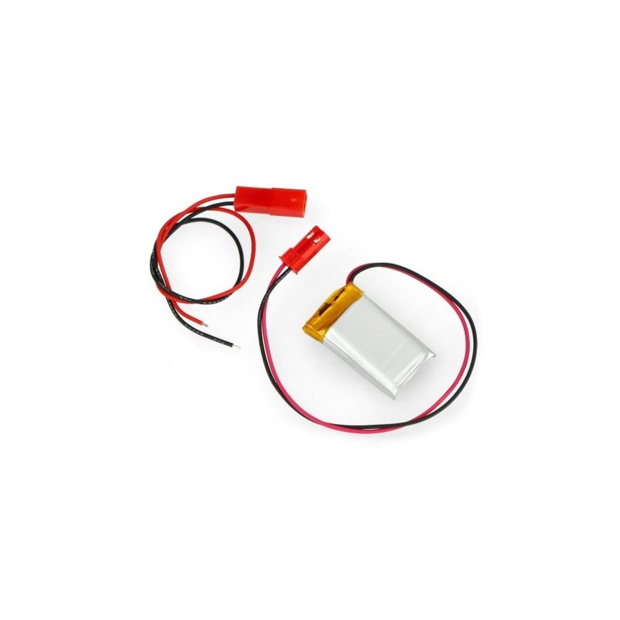 Akyga Li-Pol элемент 250mAh 1S 3.7V - JST-BEC разъем + гнездо - 30x17x6мм – 2