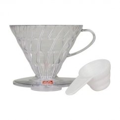 Skaidrs plastmasas pilinātājs Hario V60-02