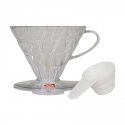 Skaidrus plastikinis lašintuvas Hario V60-02 Skaidrus plastikinis lašintuvas Hario V60-02