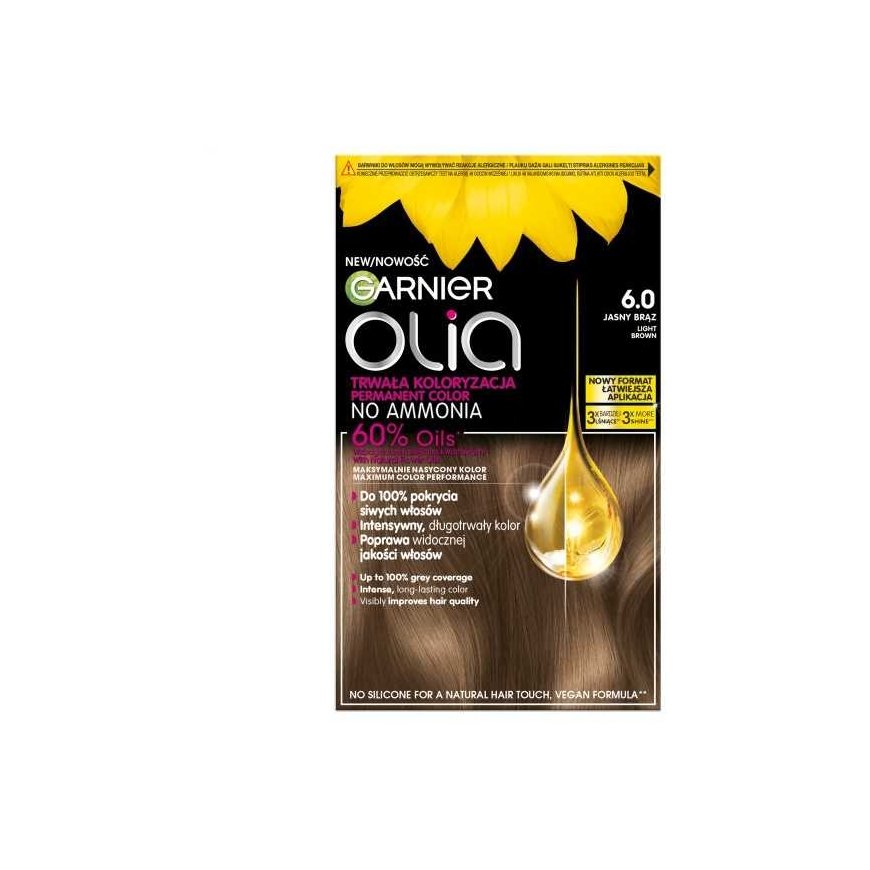 Garnier Olia pastāvīgā krāsa 6.0 gaiši brūna – 2