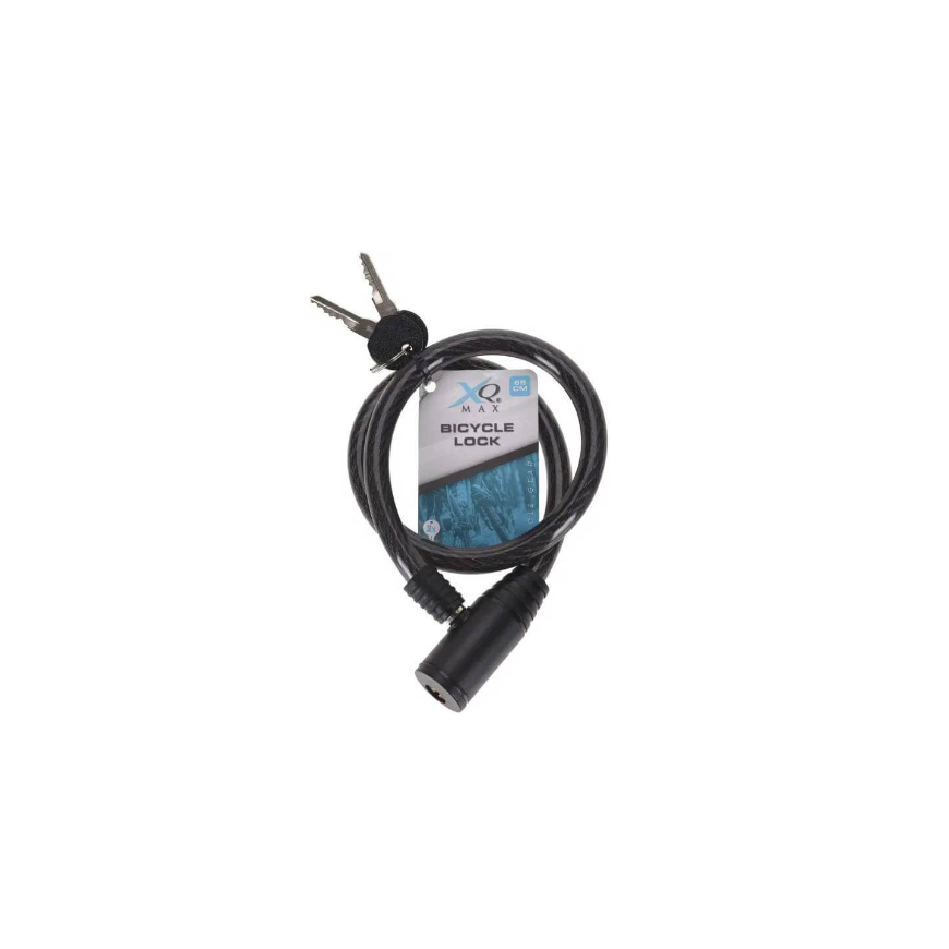 XQMAX KEY LOCKED SPIRAL BIKE LOCK 0.8x65CM Black