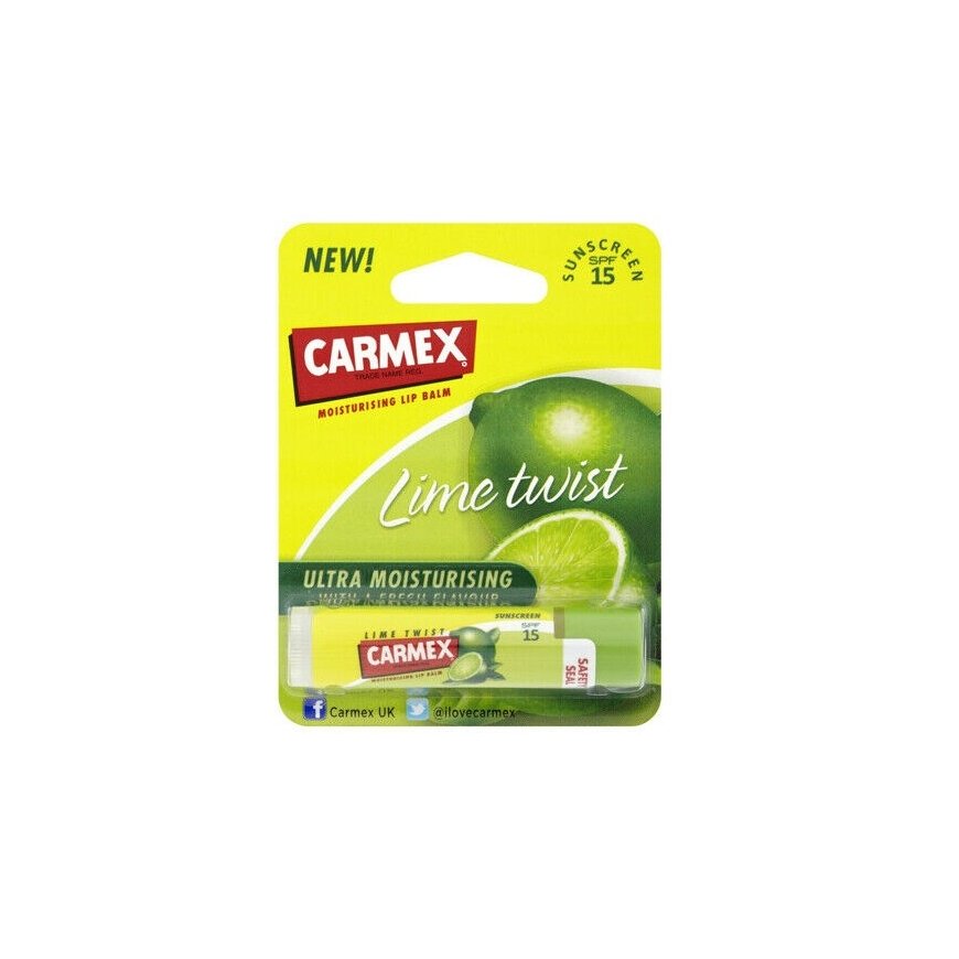 Carmex Lime Twist Stick kosteuttava huulivoide 4,25 g – 2