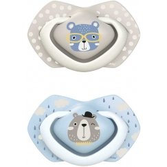 CANPOL BABIES silikona simetriska knupīša BONJOUR PARIS, 6-18 mēneši, 2 gabali, 22/648_blu