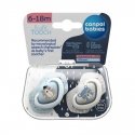 CANPOL BABIES Silicone Symmetrical Pacifier BONJOUR PARIS, 6-18 months, 2 pcs, 22/648_blu