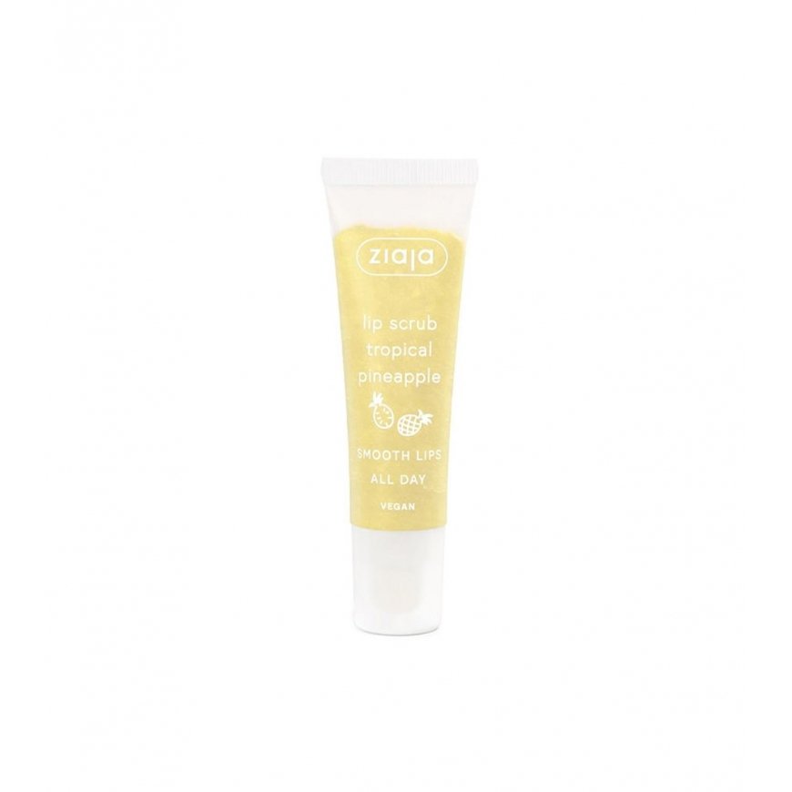 Ziaja Tropical Pineapple Sugar Lip Scrub, 12 ml