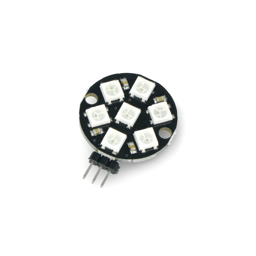 OEM LED RGB Ring 7 x WS2812 5050 - soldered connections – 2
