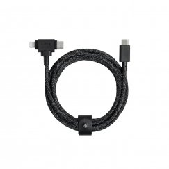 Native Union Belt Cable Duo USB-kaapeli 1,5 m USB C USB C/Lightning musta