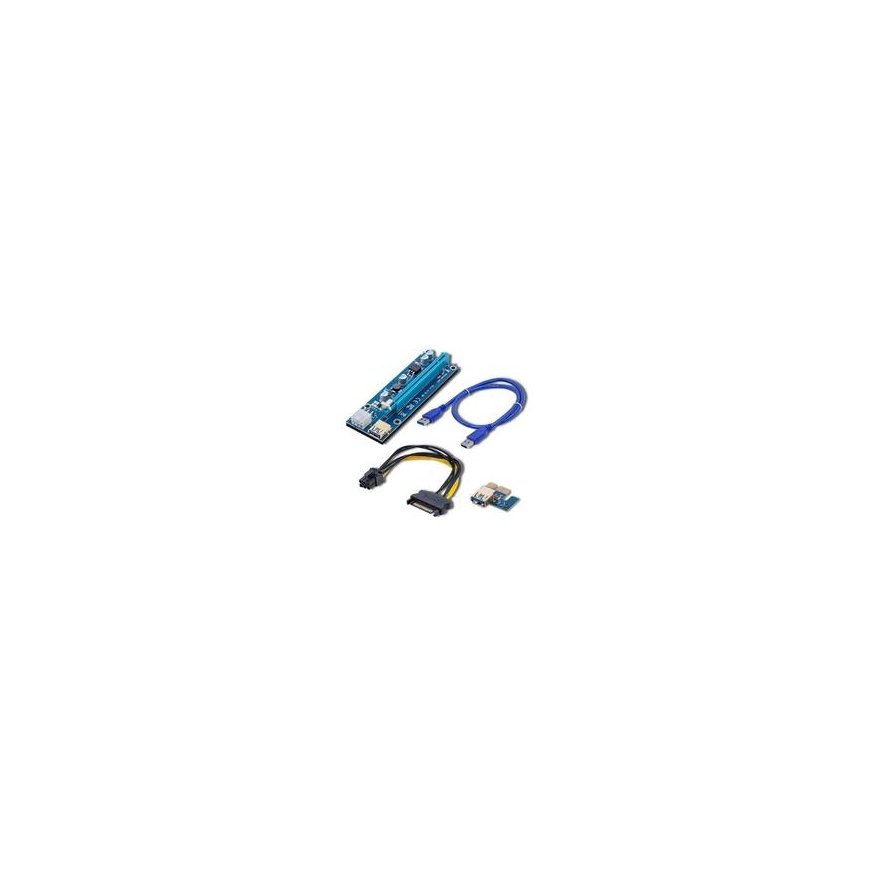 QOLTEC 55507 PCI-E 1x - 16x pakilimas USB 3.0 ver. 009S SATA / PCI-E 6 kontaktai – 2