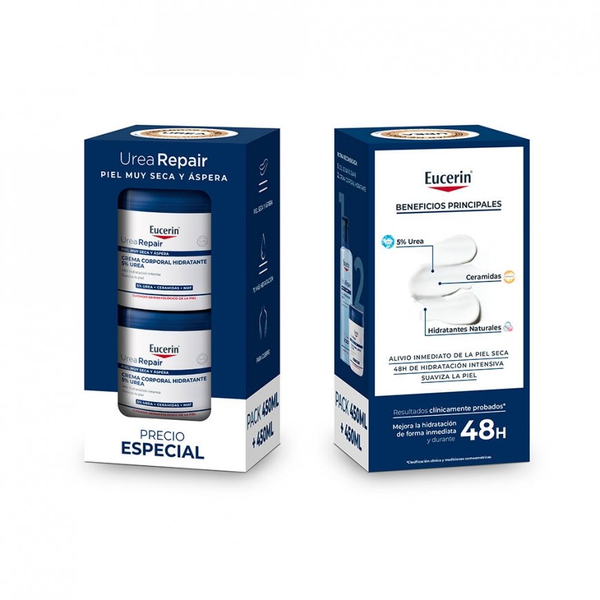 Eucerin UREAREPAIR kosteuttava vartalovoide 5 % urea pakkaus 2 x 450 ml – 2
