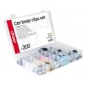 Automotive fastening pin and clip set, 200 pcs. AMIO-04739 Automotive fastening pin and clip set, 200 pcs. AMIO-04739