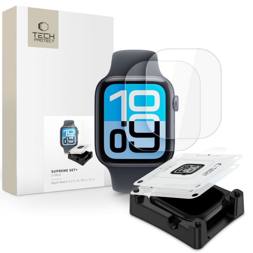 FOLIA HYDROŻELOWA TECH-PROTECT SUPREME SET+ 2-PACK APPLE WATCH 4