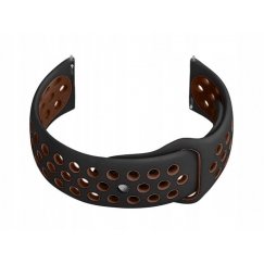 Pacific Guminis dirželis U11 išmaniajam laikrodžiui - black/brown - 20mm