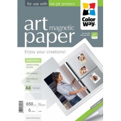 ColorWay ART | Balts | 650 g/m² | A4 | A4 | Matēta magnētiskā fotopapīra