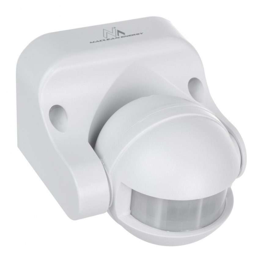 PIR Motion Sensor Maclean, infrared, IP44, white, range 12m, max load 800/1200W, MCE358W