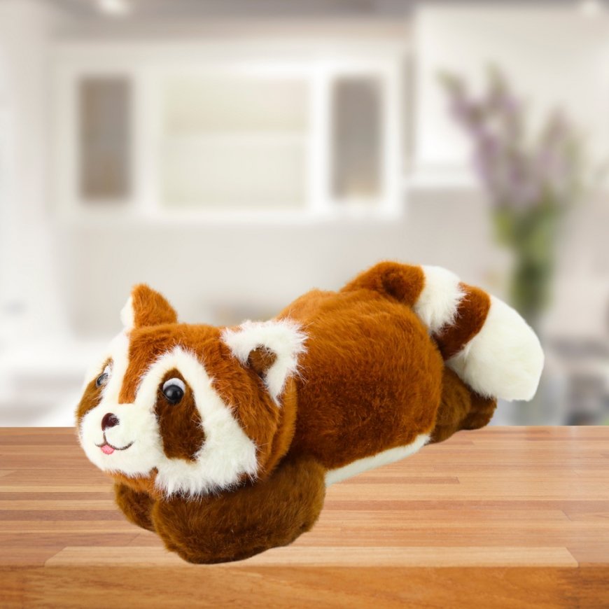 Lean Toys Plush Lying Raccoon 30 cm