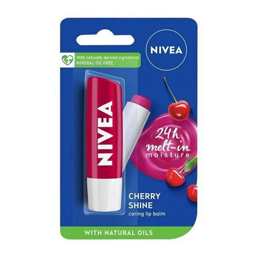 Nivea 24H Moisture Lip Peach Shine, 4.8 g – 2