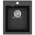 Compotexa Stone composite sink HELIKA Simplex SQS100W, Silicsana color: Black | Black metallic 601 Compotexa Stone composite sink HELIKA Simplex SQS100W, Silicsana color: Black | Black metallic 601