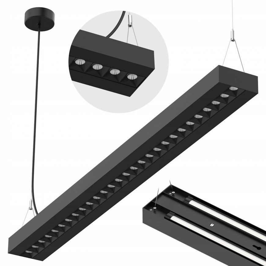 Spacetronik LED GLOW D22 Pro kett lamp mürkelmust