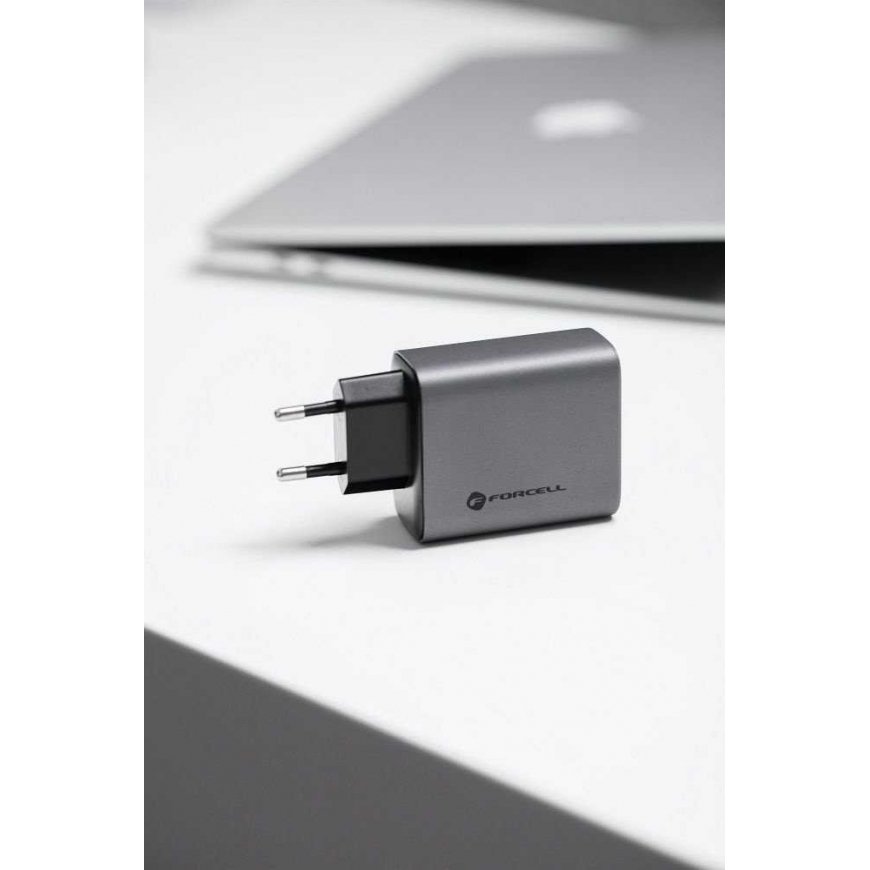 Зарядное устройство Forcell F-Energy (2xUSB-C, 1xUSB, 4A 65W) черное