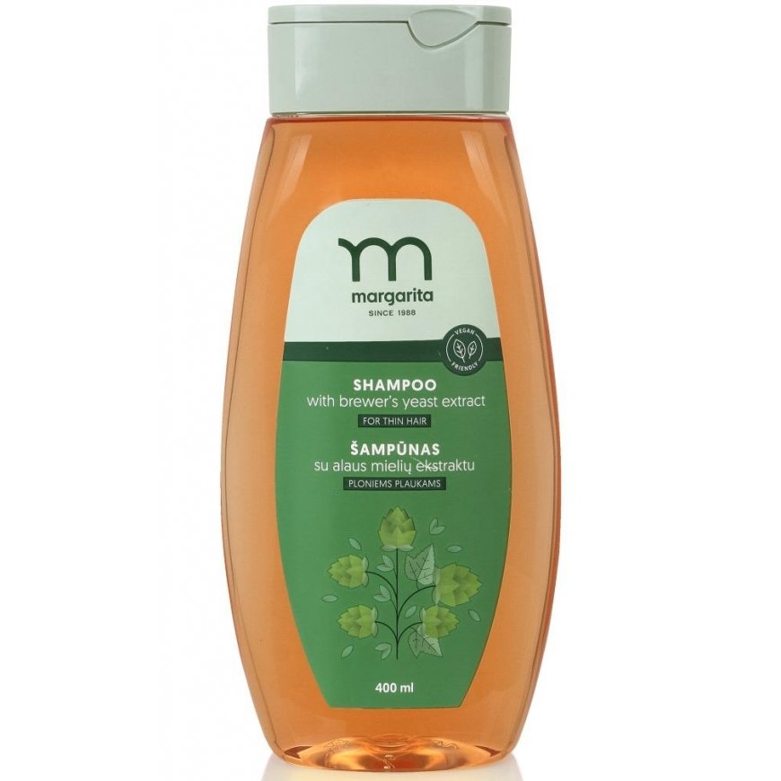 Šampoon MARGARITA õllepärmi jaoks õhukestele juustele, 400ml