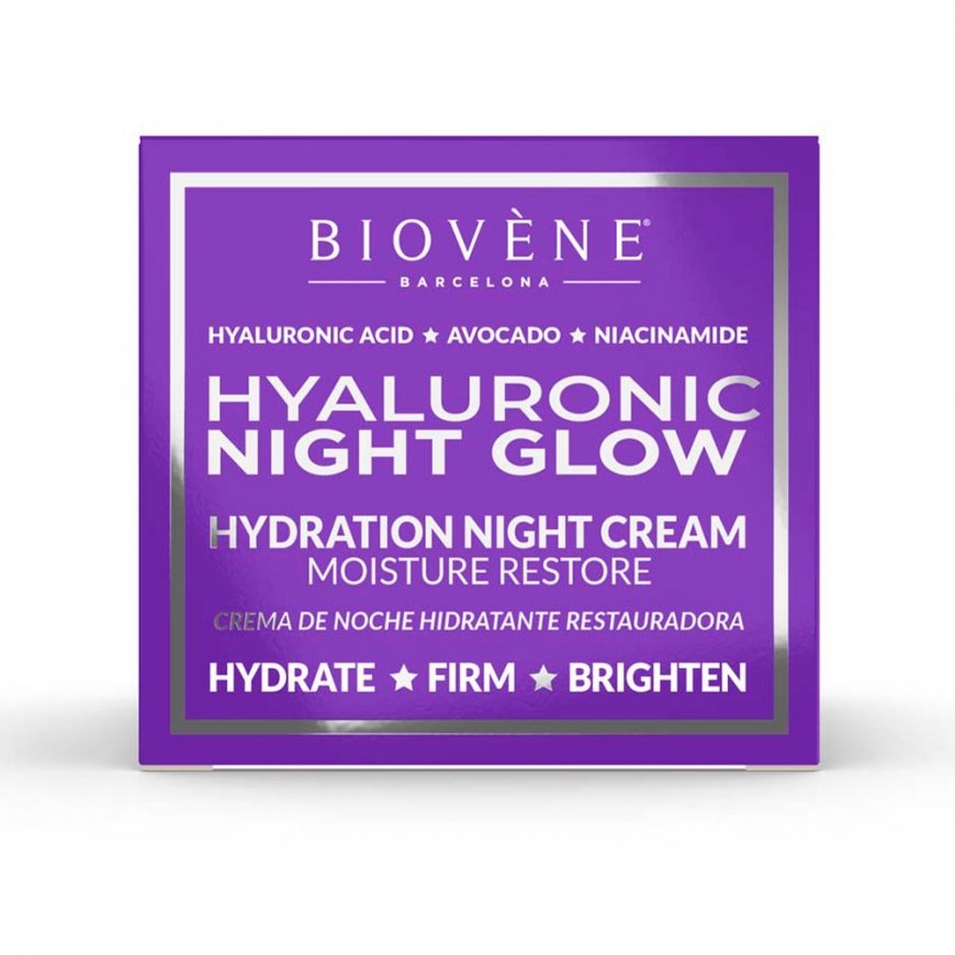 "Biovene Hyaluronic Night Glow" moisturizing night cream "Moisture Restore" 50ml