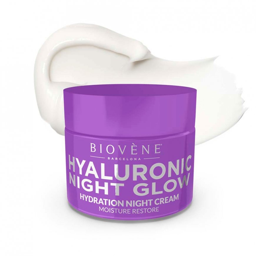"Biovene Hyaluronic Night Glow" moisturizing night cream "Moisture Restore" 50ml – 2