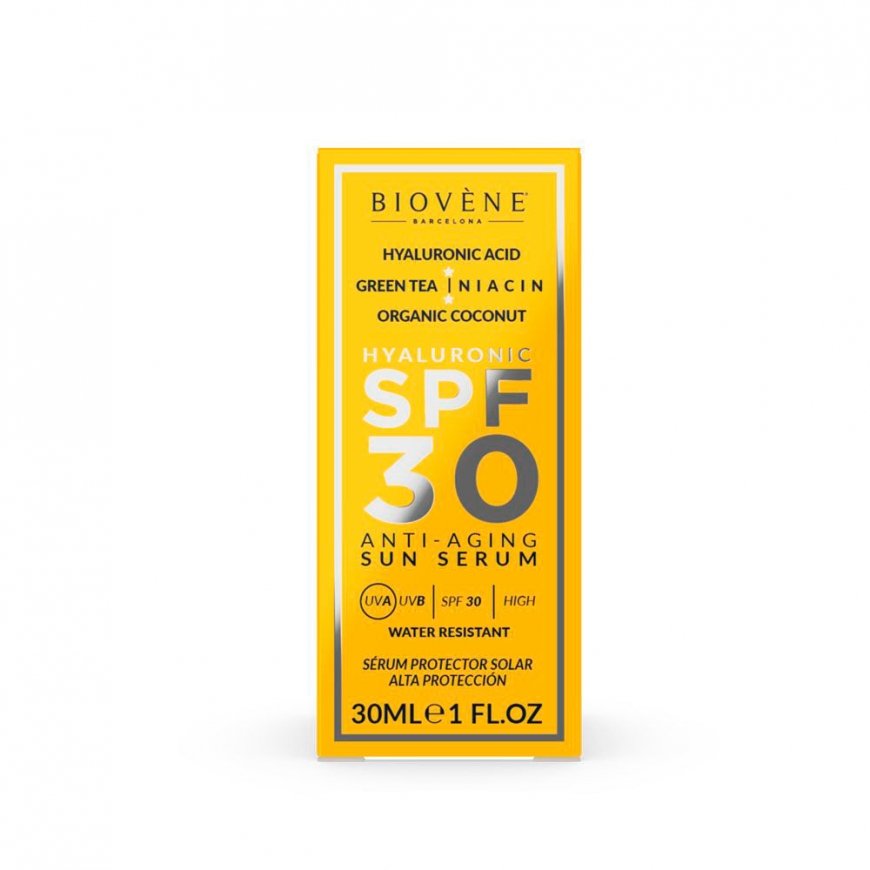 Biovene Hyaluronic Senėjimą stabdantis serumas Solar Spf30, 30 ml
