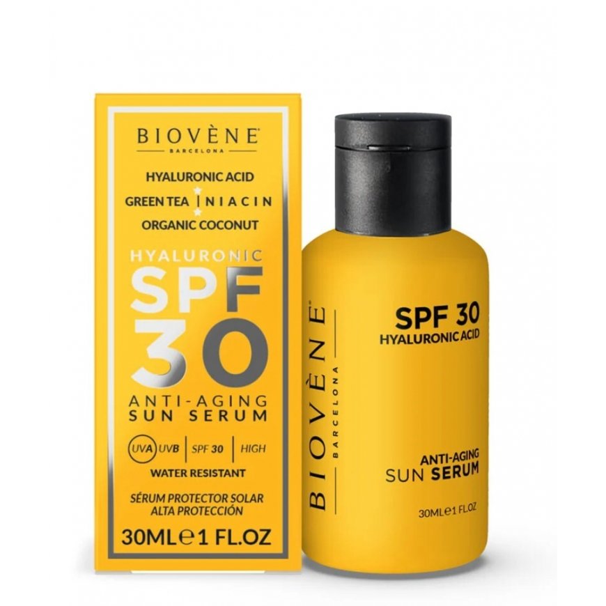 Biovene Hyaluronic Senėjimą stabdantis serumas Solar Spf30, 30 ml – 2