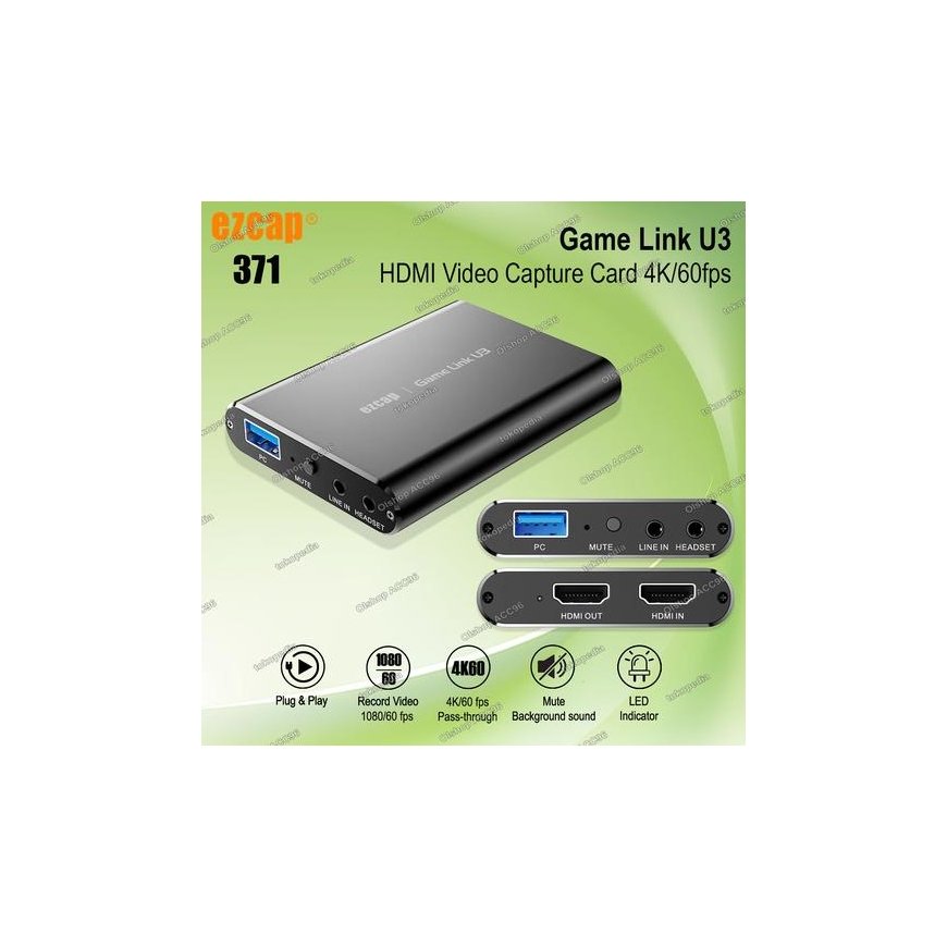 Grabber HDMI 4K60 USB3.0 EZCAP 371L GameLink U3 – 2