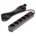 EXD Socket Extension Cable UPS 5m, 5 Sockets, with Switch Black