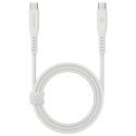 Spigen Essential USB C uz USB C 100W auduma kabelis, balts EB10015CC Spigen Essential USB C uz USB C 100W auduma kabelis, balts EB10015CC