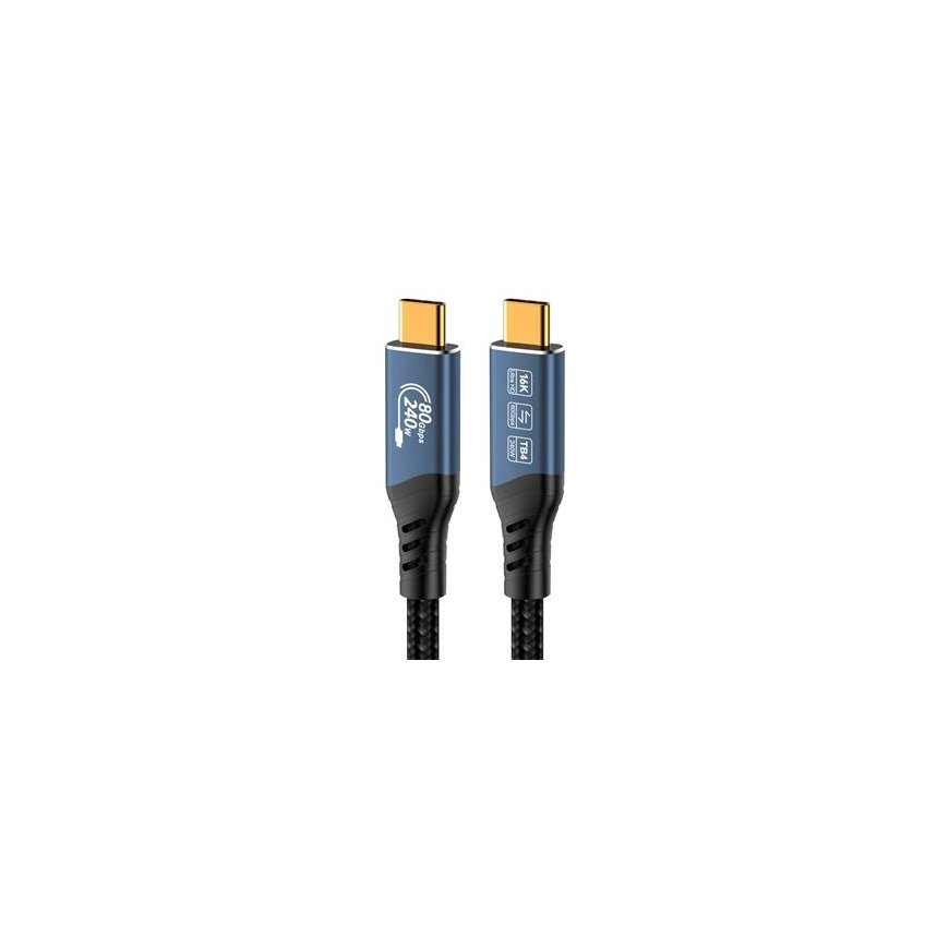 PremiumCord USB4™ Version 2.0 80Gbps 16K@60Hz 240W Thunderbolt 3 and 4 cable 1m