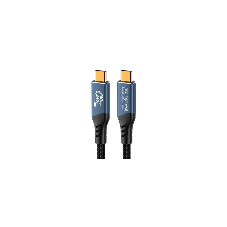 PremiumCord USB4™ Versioon 2.0 80Gbps 16K@60Hz 240W Thunderbolt 3 ja 4 kaabel 1m – 2