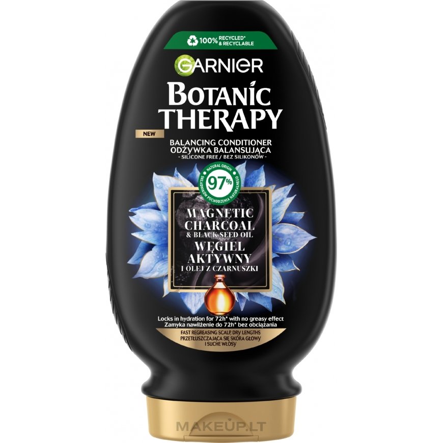 Garnier Botanic Therapy aktivētas ogles un melno sēklu eļļa, 200 ml