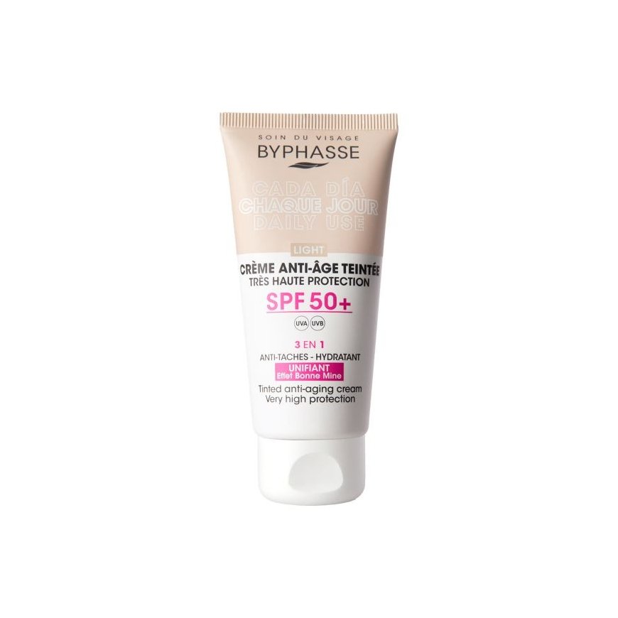 Byphasse Anti-Aging sejums ar krāsu SPF50 Light, 50 ml