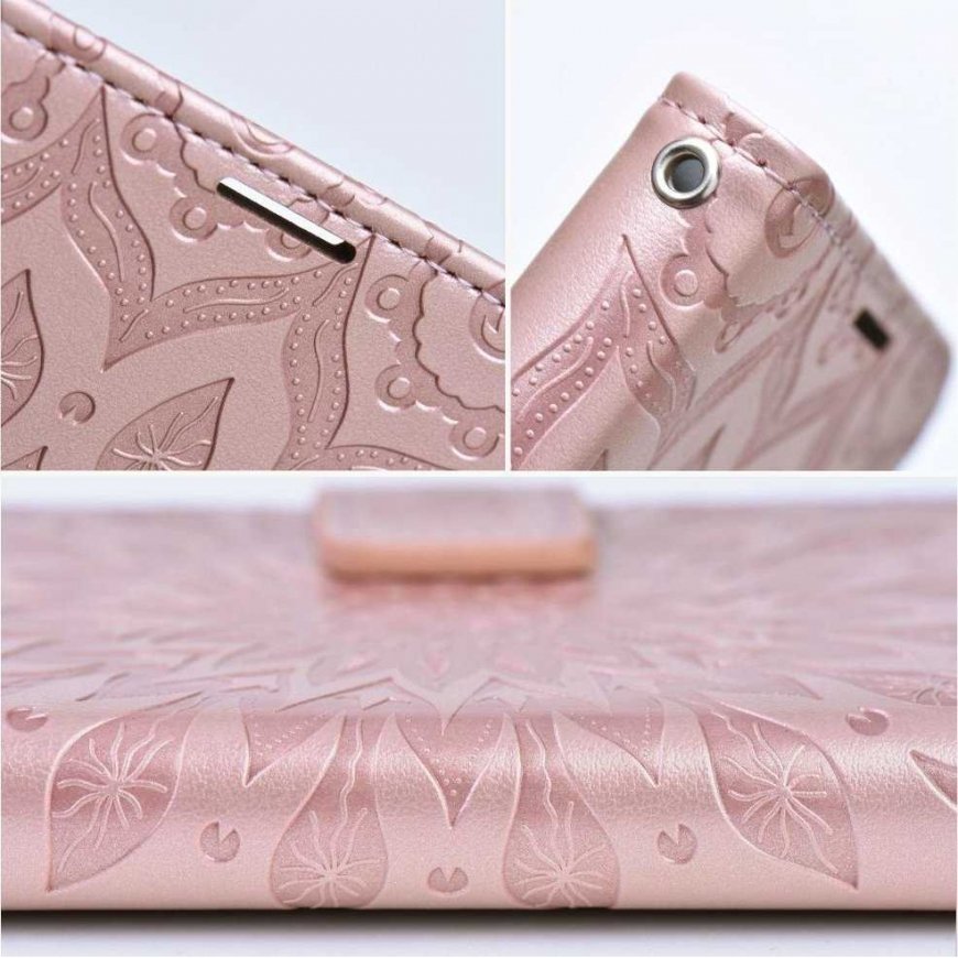 Forcell Oem MEZZO Kirjanen suojakuori Xiaomi Redmi Note 11 Pro / 11 Pro 5G mandala rose kulta
