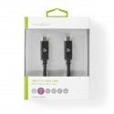 Nedis CCGW64750BK10 USB kabelis USB 3.2 Gen 2 (3.1 Gen 2) 1 m USB C Melns Nedis CCGW64750BK10 USB kabelis USB 3.2 Gen 2 (3.1 Gen 2) 1 m USB C Melns