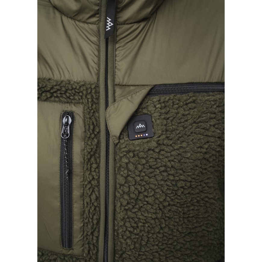 Heat Experience HeatX Heated Pile Fleece Unisex XL Olive Green – 5