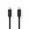 Nedis CCGB64020BK20 USB kabelis USB 3.2 Gen 2 (3.1 Gen 2) 2 m USB C Melns Nedis CCGB64020BK20 USB kabelis USB 3.2 Gen 2 (3.1 Gen 2) 2 m USB C Melns