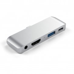 Satechi ST-TCMPHS knyginių kompiuterių dokas / jungčių replikatorius USB 3.2 Gen 1 (3.1 Gen 1) Type-C Sidabras