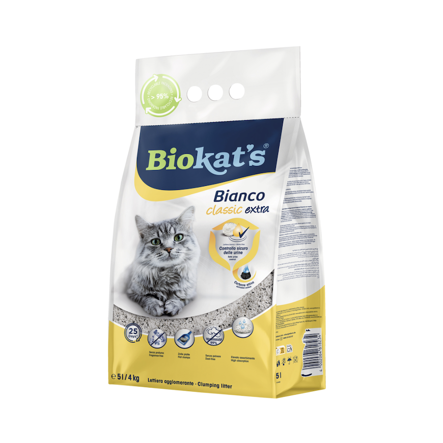 Smiltis kaķu tualetēm - Biokats Bianco Extra 5 L – 2