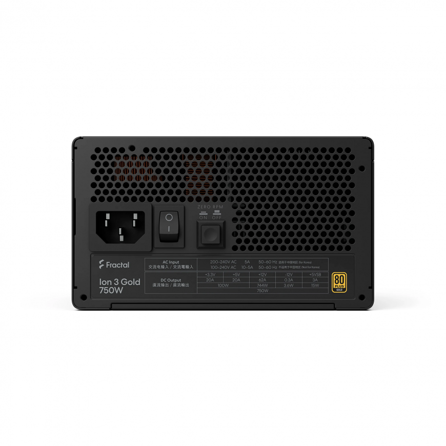 Fractal Design Virtalähde, Musta | Ion 3 Gold | 750 – 3
